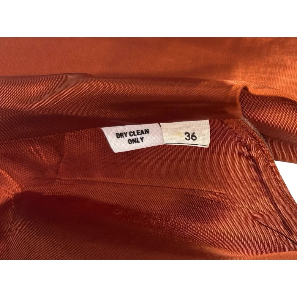 vtg 70s Rust Brown 36R Slim Suit‎ Vest Waistcoat Retro Disco Mens Cotton Blend